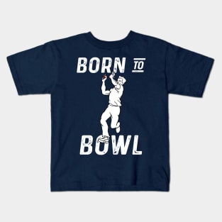 Cricket Player Bowler Born To Bowl 3 Cricket Fan Kids T-Shirt